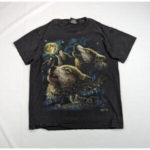 Vintage Rook Mang Wolfpack Adult Medium T shirt Animal Nature Graphic Tee